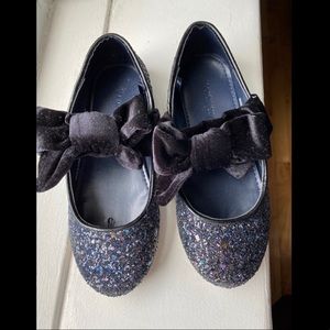 Crewcuts sparkly shoes in navy.